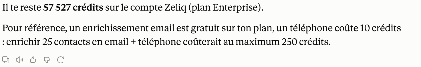 La réponse de Claude à la demande de solde