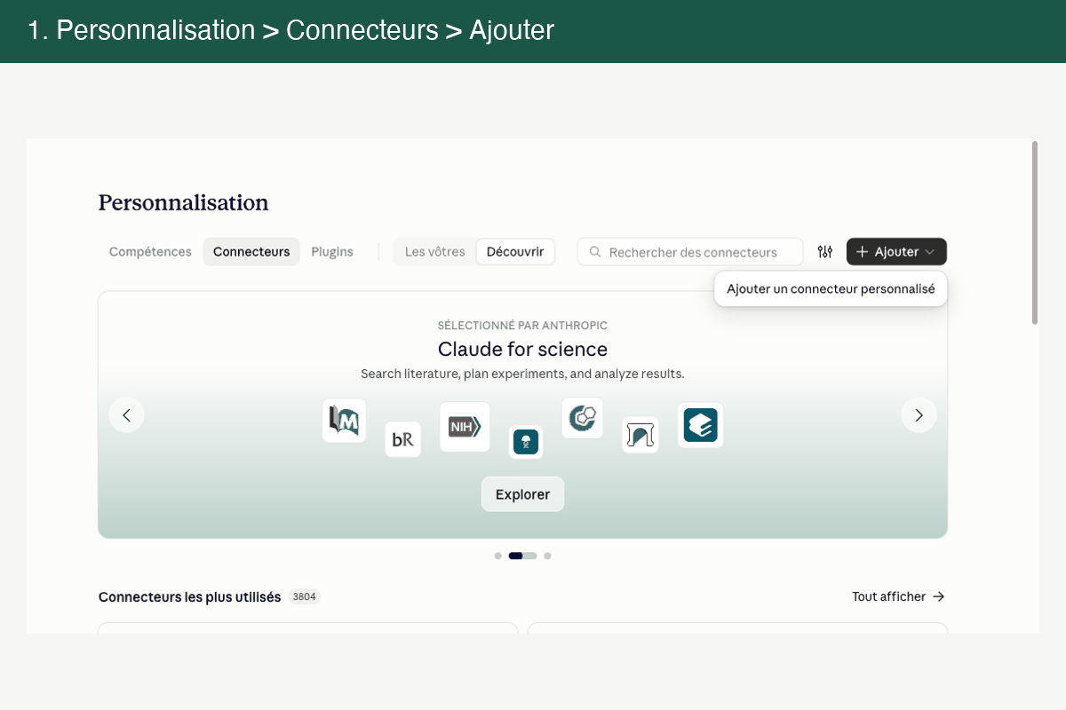 Le parcours de connexion dans Claude, en 6 étapes